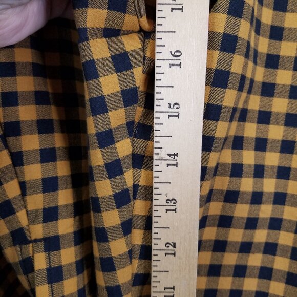 Maeve by Anthropologie Capri Pants Women's sz 14 Orange/Black Check Plaid Preppy - Picture 12 of 13